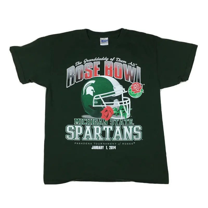 Michigan State University Spartans Football 2014 Rose - Adult & Kids T-Shirts, Sweatshirts & Hoodies apparel design preview 1