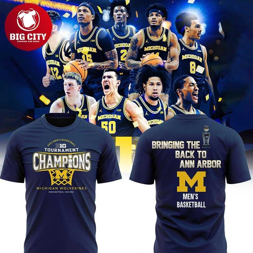 Michigan Wolverines Big10 Tournament 2026 Champions - Adult & Kids T-Shirts, Sweatshirts & Hoodies apparel design preview 1