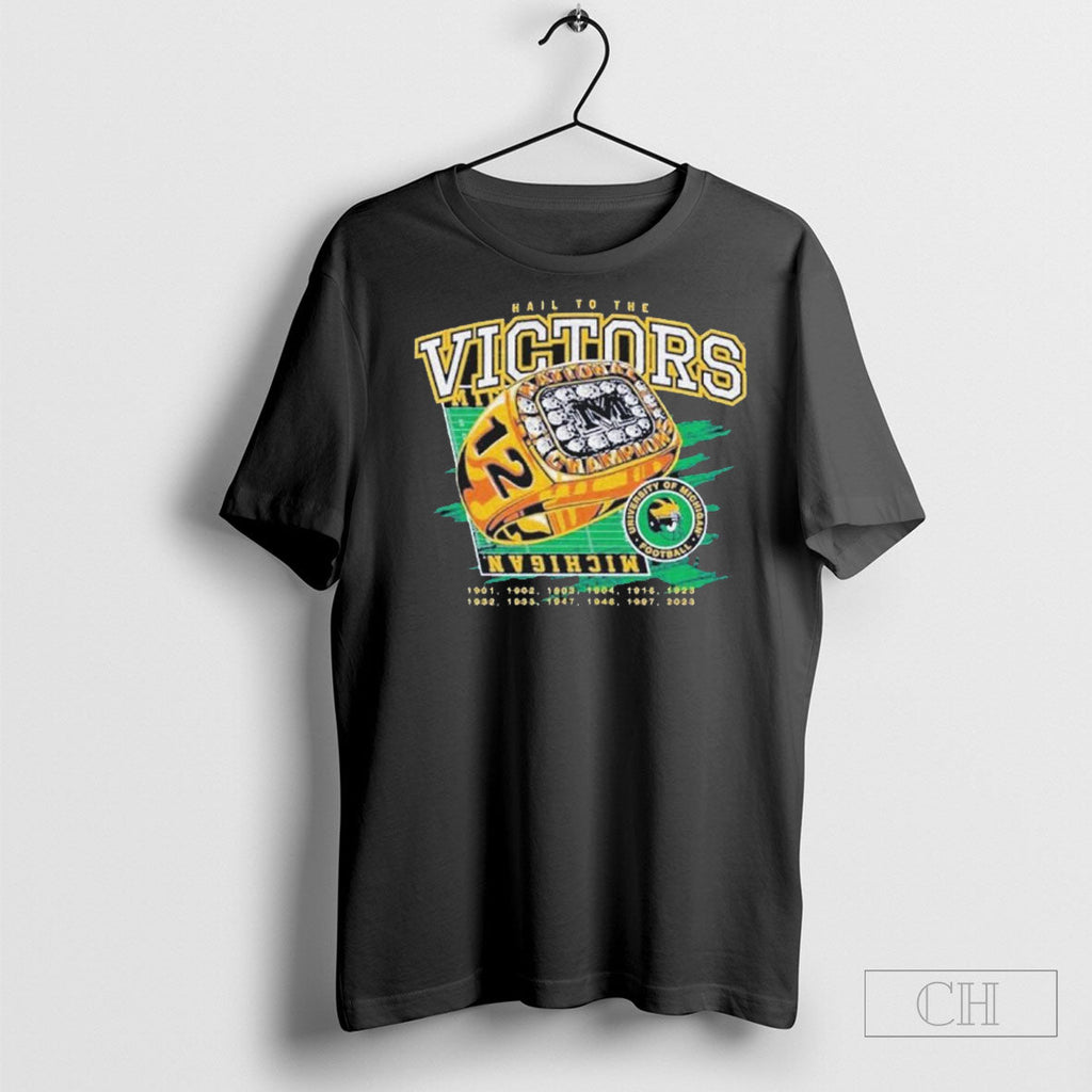 Michigan Wolverines Hail To The Victors 12 Time - Adult & Kids T-Shirts, Sweatshirts & Hoodies apparel design preview 1