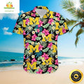 Michigan Wolverines Hawaiian Hibiscus Pattern Beach - Adult & Kids T-Shirts, Sweatshirts & Hoodies apparel design preview 1