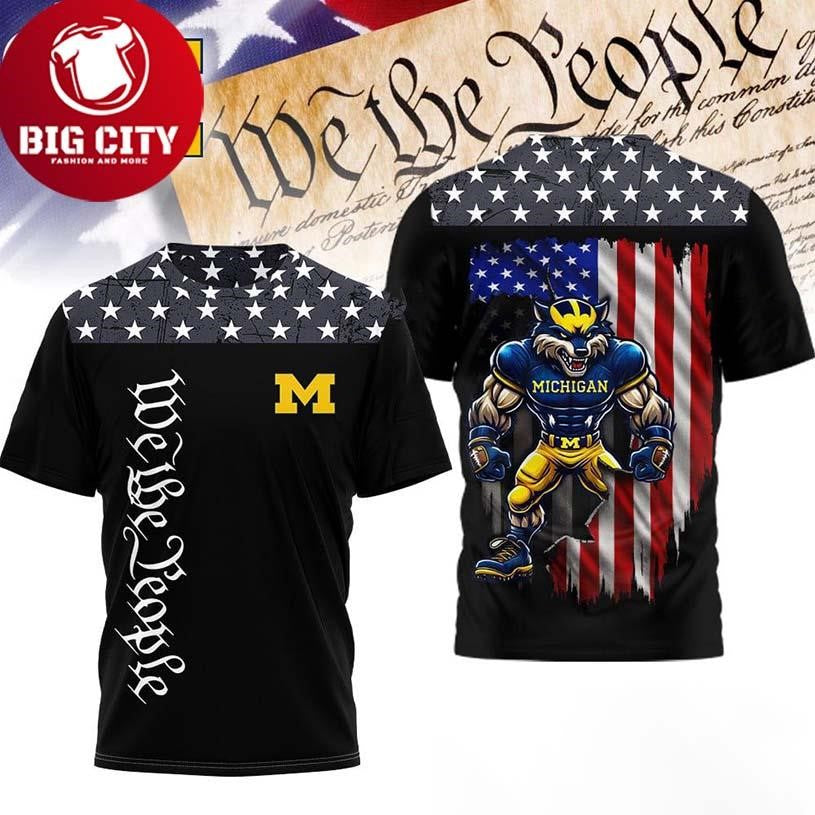 Michigan Wolverines NCAA We The People Two Sided - Adult & Kids T-Shirts, Sweatshirts & Hoodies apparel design preview 1