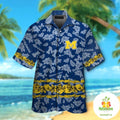 Michigan Wolverines Hawaiian Short Sleeve Aloha - Adult & Kids T-Shirts, Sweatshirts & Hoodies apparel design preview 1