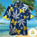 Michigan Wolverines Hawaiian Tropical Short Sleeve - Adult & Kids T-Shirts, Sweatshirts & Hoodies apparel design preview 1