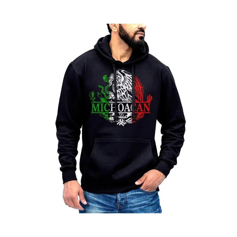 Michoacan Mexico Eagle Emblem Cotton Fabric Menswear - Adult & Kids T-Shirts, Sweatshirts & Hoodies apparel design preview 1
