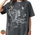 Middle Earth Map LOTR Movie Vintage Cotton Crew Neck - Adult & Kids T-Shirts, Sweatshirts & Hoodies apparel design preview 1