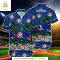 Texas Rangers Hawaiian Midnight Parrot Tropicana - Adult & Kids T-Shirts, Sweatshirts & Hoodies apparel design preview 1