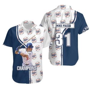 Mike Piazzas LA Dodgers Hawaiian Best Baseball Fans - Adult & Kids T-Shirts, Sweatshirts & Hoodies apparel design preview 1