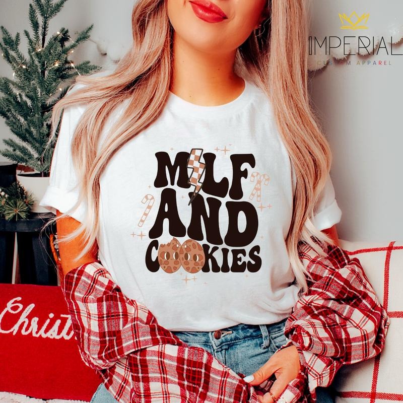 Milf Cookies Funny Mom Cute Hot Chocolate Traditions - Adult & Kids T-Shirts, Sweatshirts & Hoodies apparel design preview 1