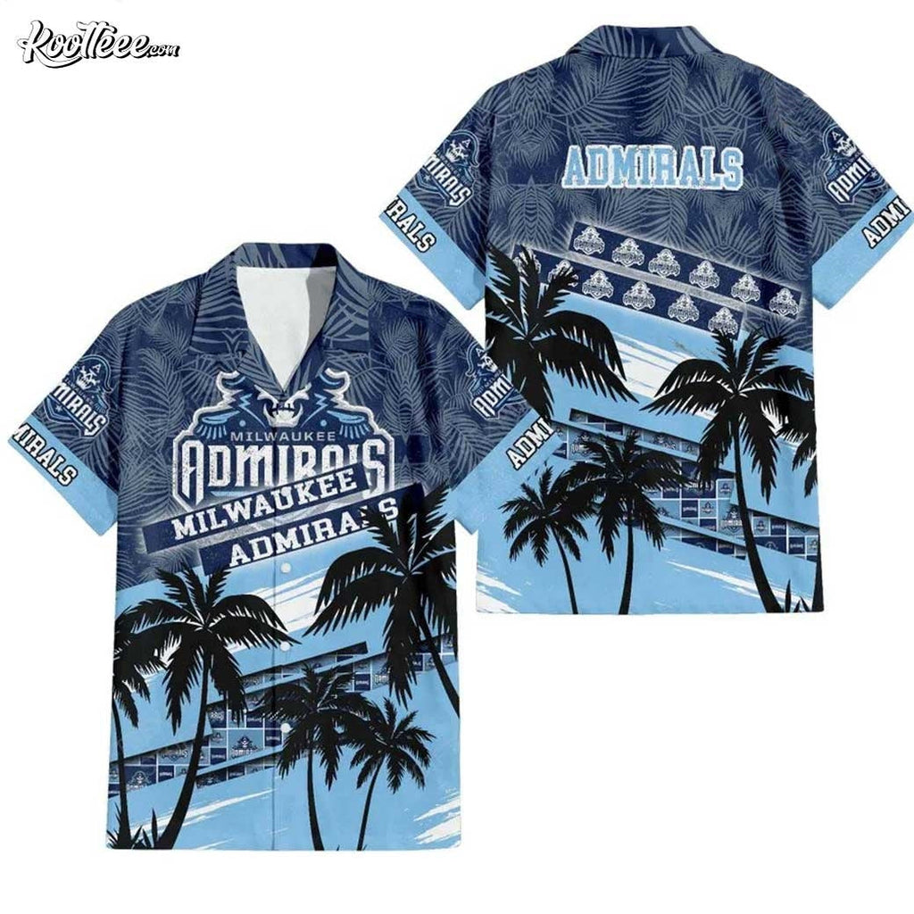 Milwaukee Admirals AHL Summer Hawaiian - Adult & Kids T-Shirts, Sweatshirts & Hoodies apparel design preview 1