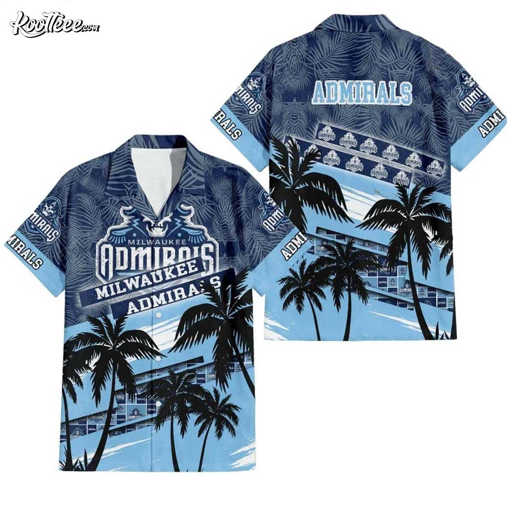 Milwaukee Admirals AHL Summer Hawaiian - Adult & Kids T-Shirts, Sweatshirts & Hoodies apparel design preview 1