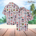 Milwaukee Brewers Americana Hawaiian - Adult & Kids T-Shirts, Sweatshirts & Hoodies apparel design preview 1