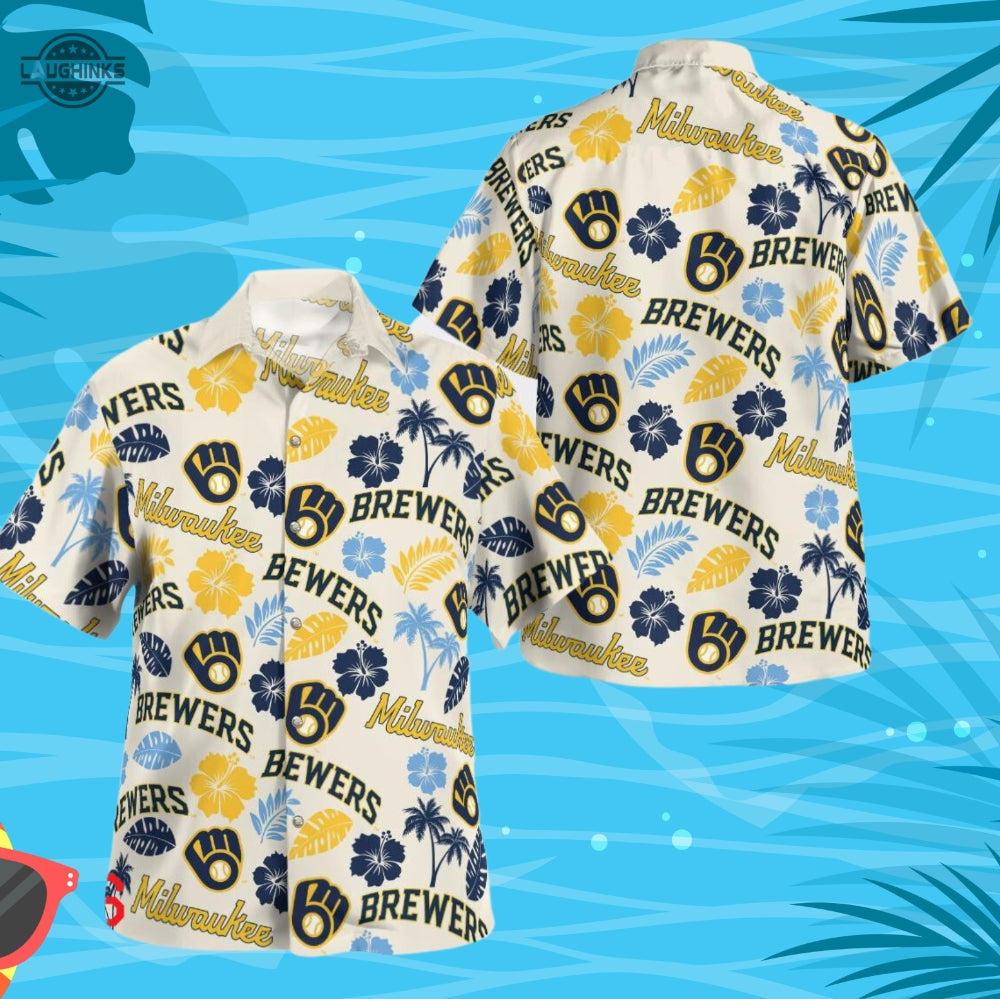Milwaukee Brewers Hawaiian And Shorts Inspired By - Adult & Kids T-Shirts, Sweatshirts & Hoodies apparel design preview 1