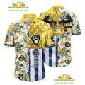 Milwaukee Brewers Hawaiian Tropical Patchwork Aloha - Adult & Kids T-Shirts, Sweatshirts & Hoodies apparel design preview 1