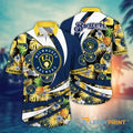 Milwaukee Brewers Logo Tropical Fruilts MLB Hawaiian - Adult & Kids T-Shirts, Sweatshirts & Hoodies apparel design preview 1