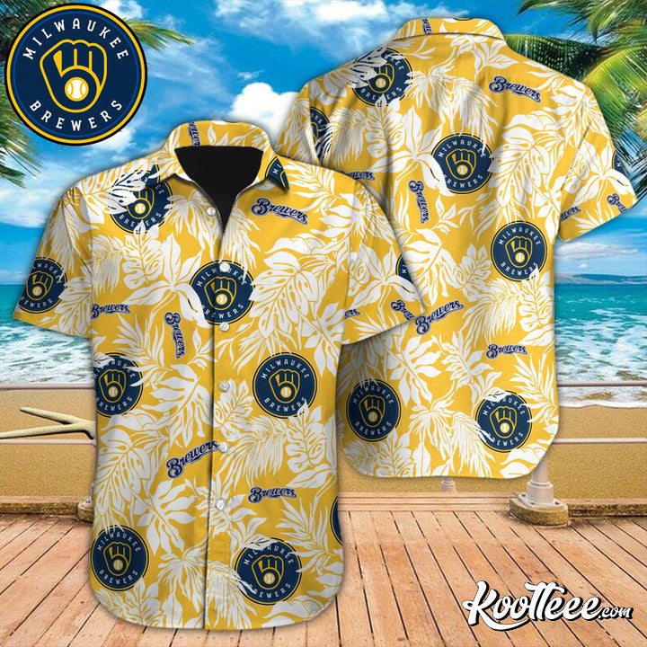 Milwaukee Brewers MLB Hawaiian - Adult & Kids T-Shirts, Sweatshirts & Hoodies apparel design preview 1