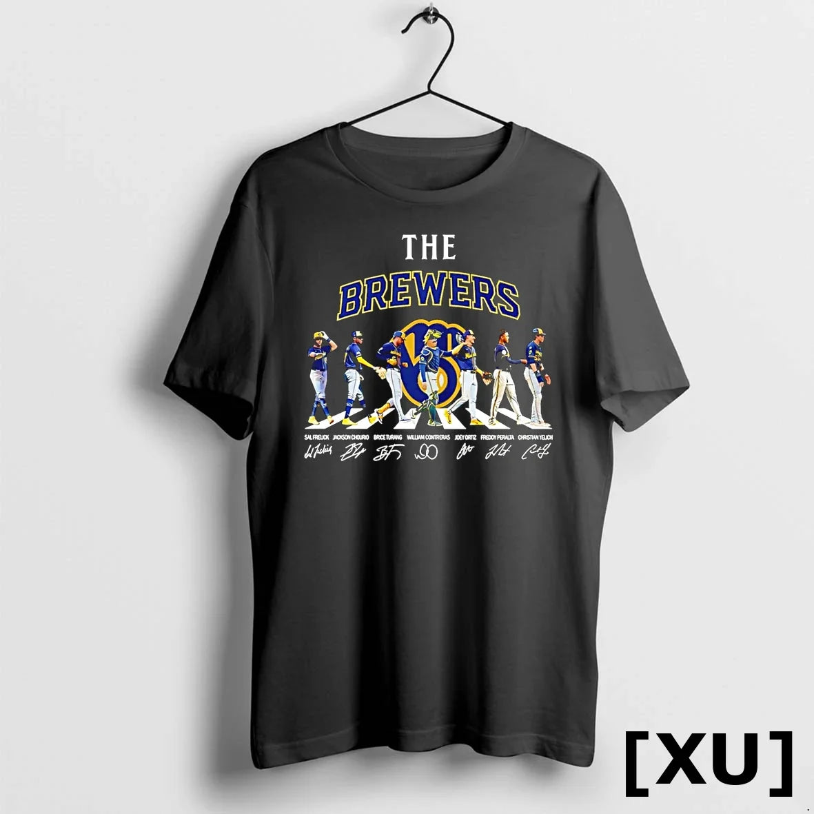 Milwaukee Brewers Players Abbey Road Signature - Adult & Kids T-Shirts, Sweatshirts & Hoodies apparel design preview 1