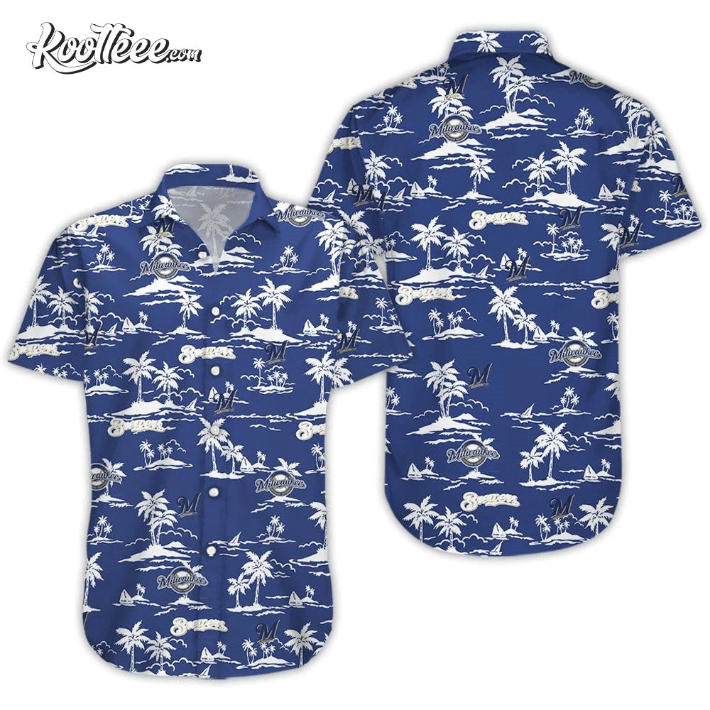 Milwaukee Brewers Trendy Hawaiian - Adult & Kids T-Shirts, Sweatshirts & Hoodies apparel design preview 1
