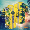 Milwaukee Brewers Tropical Floral MLB Yellow Hawaiian - Adult & Kids T-Shirts, Sweatshirts & Hoodies apparel design preview 1