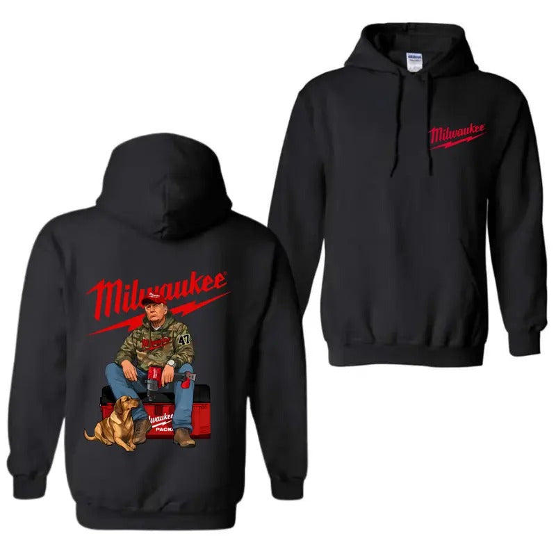 Milwaukee Trump Camo Cotton Comfortable Casual Tops - Adult & Kids T-Shirts, Sweatshirts & Hoodies apparel design preview 1