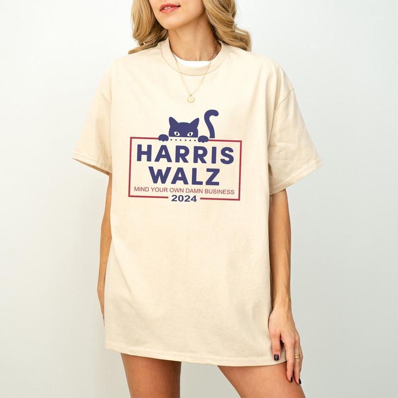 Mind Your Own Damn Business Harris Walz Kamala Tim - Adult & Kids T-Shirts, Sweatshirts & Hoodies apparel design preview 1