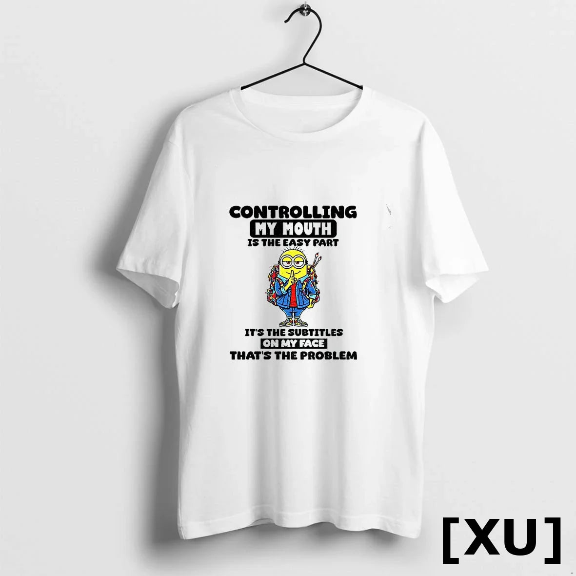 Minion Controlling My Mouth Is The Easy Part Its - Adult & Kids T-Shirts, Sweatshirts & Hoodies apparel design preview 1