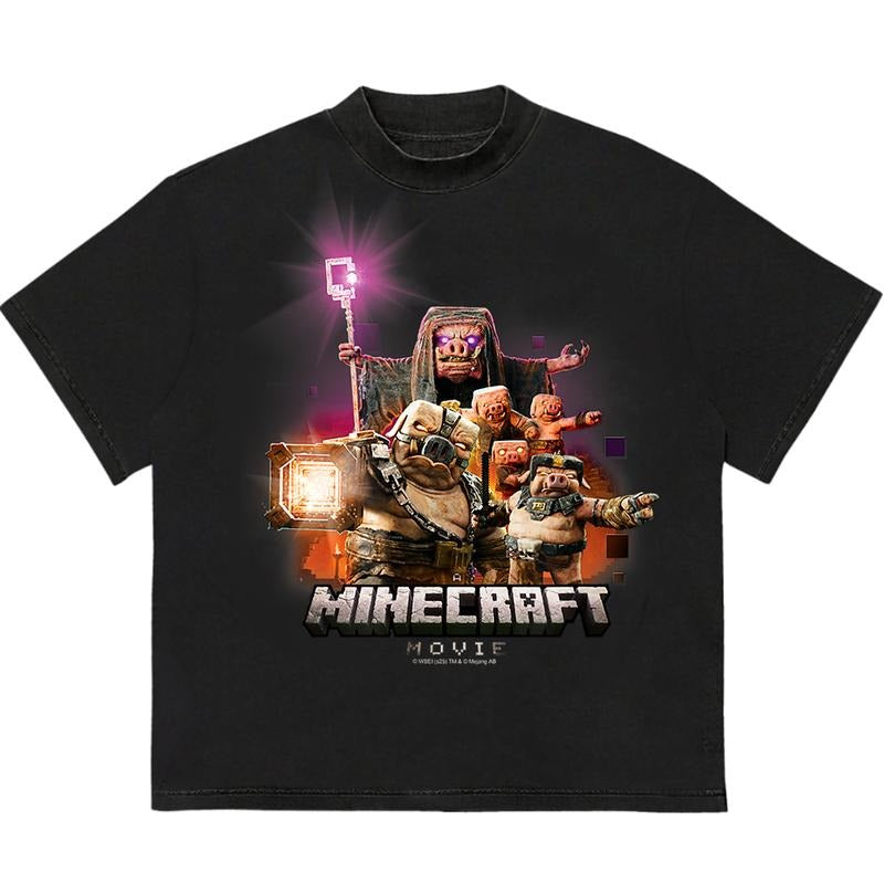 Minnecraft Movie Comfortable Fit All Day Cotton Print - Adult & Kids T-Shirts, Sweatshirts & Hoodies apparel design preview 1