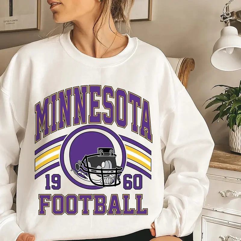 Minnesota Football Fan Retro - Adult & Kids T-Shirts, Sweatshirts & Hoodies apparel design preview 1