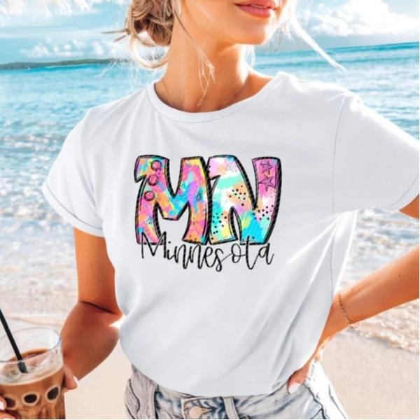 Minnesota Neon Splash DTF Transfers THIS IS NOT - Adult & Kids T-Shirts, Sweatshirts & Hoodies apparel design preview 1
