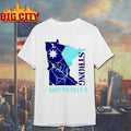 Minnesota Strong State Map and hand - Adult & Kids T-Shirts, Sweatshirts & Hoodies apparel design preview 1