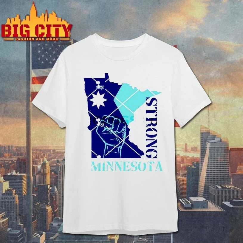 Minnesota Strong State Map and hand - Adult & Kids T-Shirts, Sweatshirts & Hoodies apparel design preview 1