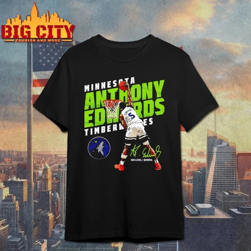 Minnesota Timberwolves Anthony Edwards signature - Adult & Kids T-Shirts, Sweatshirts & Hoodies apparel design preview 1