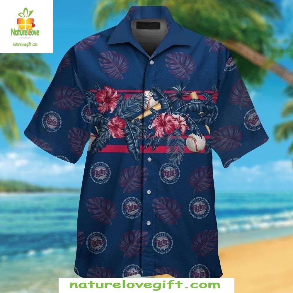 Minnesota Twins Hawaiian Stylish Baseball Tropical - Adult & Kids T-Shirts, Sweatshirts & Hoodies apparel design preview 1