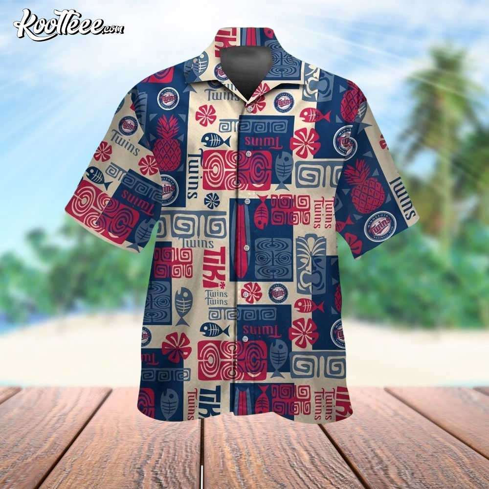 Minnesota Twins Beachside Blast Hawaiian - Adult & Kids T-Shirts, Sweatshirts & Hoodies apparel design preview 1