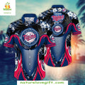 Minnesota Twins Hawaiian Floral Wave Striped MLB - Adult & Kids T-Shirts, Sweatshirts & Hoodies apparel design preview 1