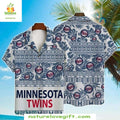 Minnesota Twins Hawaiian Geometric Palm Leaves - Adult & Kids T-Shirts, Sweatshirts & Hoodies apparel design preview 1