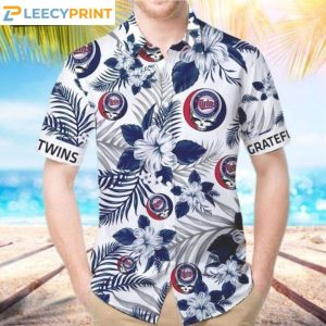 Minnesota Twins Grateful Dead Fans Hawaiian - Adult & Kids T-Shirts, Sweatshirts & Hoodies apparel design preview 1