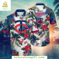 Minnesota Twins Hawaiian Hibiscus Flowers MLB - Adult & Kids T-Shirts, Sweatshirts & Hoodies apparel design preview 1