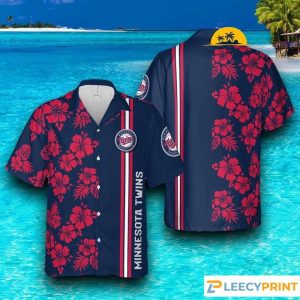 Minnesota Twins MLB Minneapolis Hawaiian Baseball - Adult & Kids T-Shirts, Sweatshirts & Hoodies apparel design preview 1