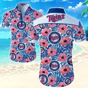 Minnesota Twins Summer Button Up For Men, Hawaiian - Adult & Kids T-Shirts, Sweatshirts & Hoodies apparel design preview 1