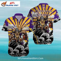 Minnesota Vikings Aloha With Storm And Viking Warrior - Adult & Kids T-Shirts, Sweatshirts & Hoodies apparel design preview 1