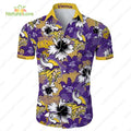 Minnesota Vikings Painting Flowers Tropical Hawaiian - Adult & Kids T-Shirts, Sweatshirts & Hoodies apparel design preview 1