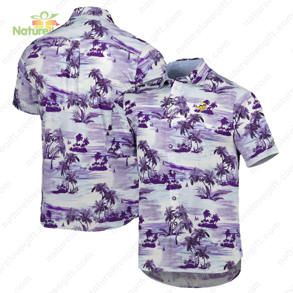 Minnesota Vikings Palm Tree Men's Tropical - Adult & Kids T-Shirts, Sweatshirts & Hoodies apparel design preview 1