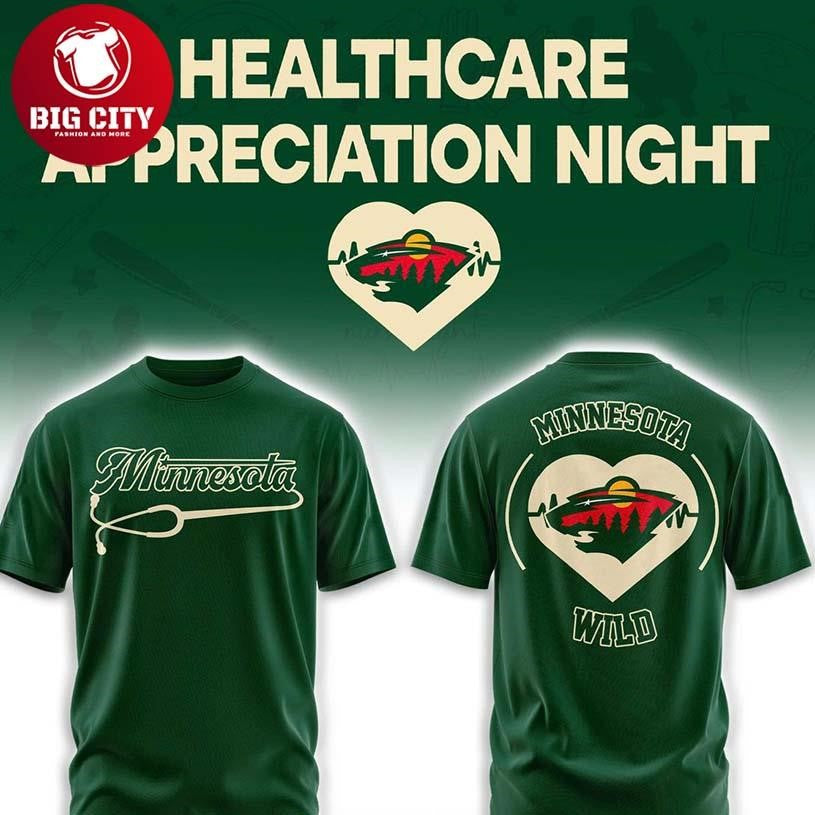 Minnesota Wild Healthcare Appreciation x NHL 2026 - Adult & Kids T-Shirts, Sweatshirts & Hoodies apparel design preview 1