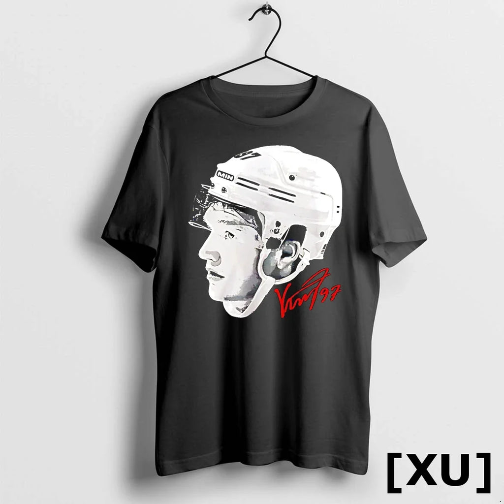 Minnesota Wild Kirill Kaprizov Big Head Signature - Adult & Kids T-Shirts, Sweatshirts & Hoodies apparel design preview 1