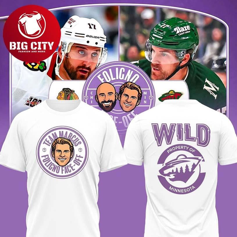 Minnesota Wild x Foligno Face-Off Team Marcus Two - Adult & Kids T-Shirts, Sweatshirts & Hoodies apparel design preview 1