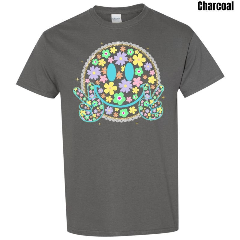 Mint Peace Happy Face Gildan 'NLB' - Adult & Kids T-Shirts, Sweatshirts & Hoodies apparel design preview 1