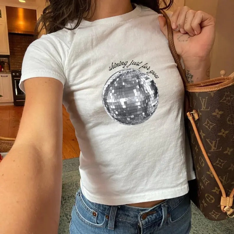Mirrorball Coquette Retro Disco Her Vintage - Adult & Kids T-Shirts, Sweatshirts & Hoodies apparel design preview 1