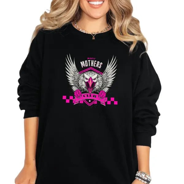 'Misfit Mothers Club' Punk Alt Grunge Goth Skeleton - Adult & Kids T-Shirts, Sweatshirts & Hoodies apparel design preview 1
