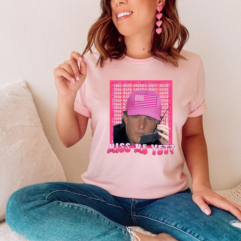 Miss Me Yet Funny Trump Pink Election 2024 President - Adult & Kids T-Shirts, Sweatshirts & Hoodies apparel design preview 1