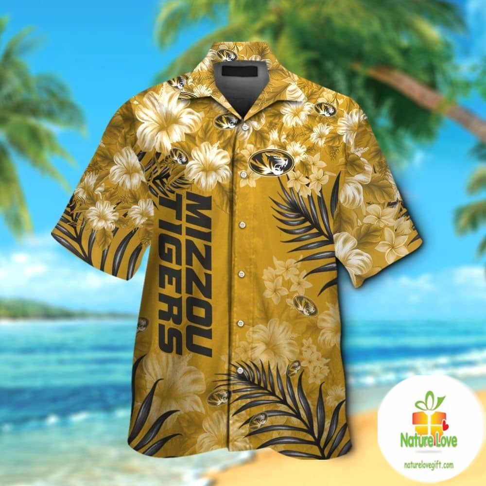 Missouri Tigers Hawaiian Short Sleeve Tropical Aloha - Adult & Kids T-Shirts, Sweatshirts & Hoodies apparel design preview 1